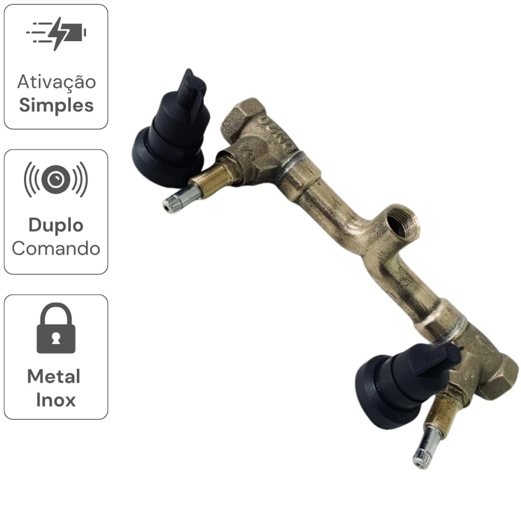 Misturador de Chuveiro Metal Inoxidável Base para Padrão Deca 16 estrias