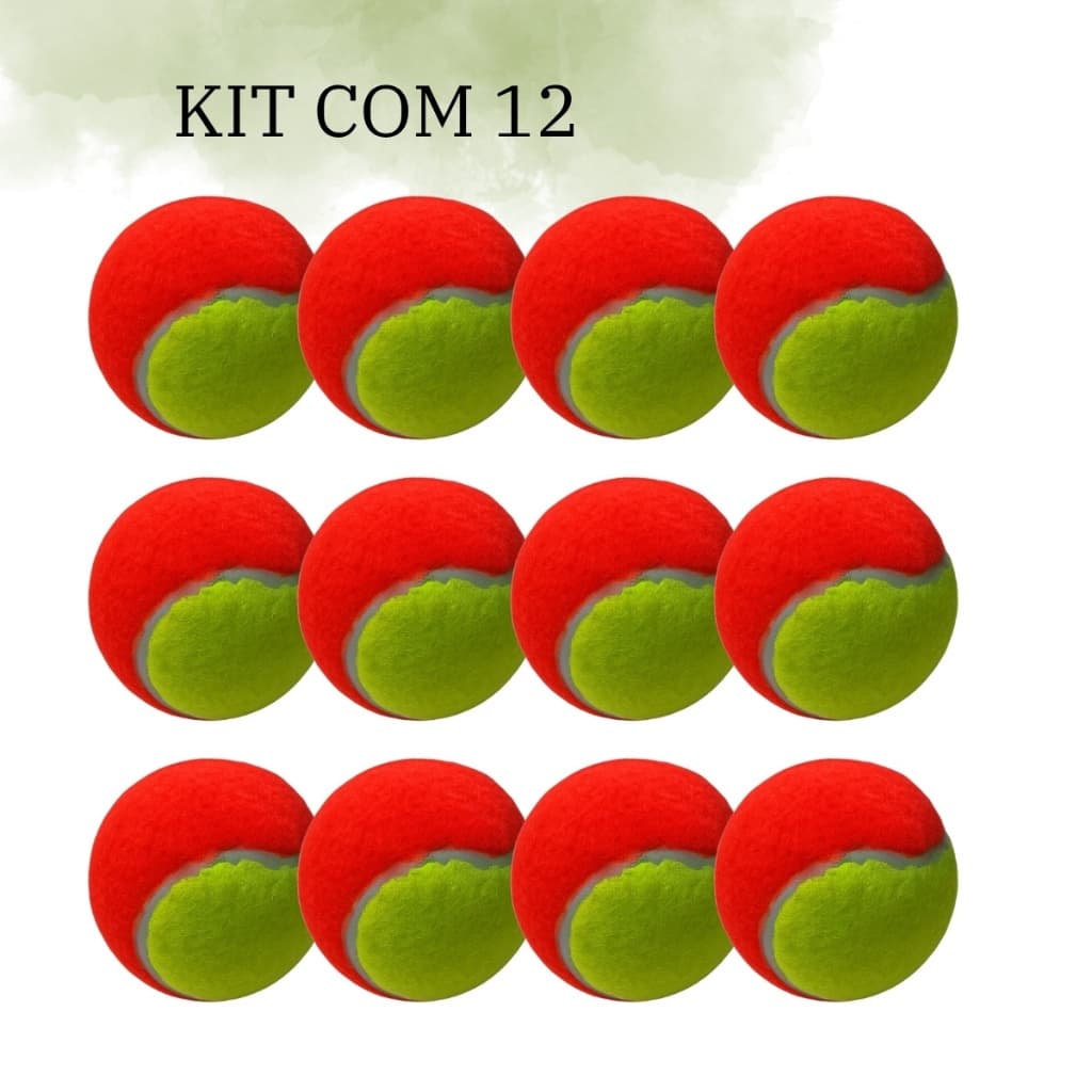 Kit 12 Bolinhas de Beach Tennis Pets e Jogos