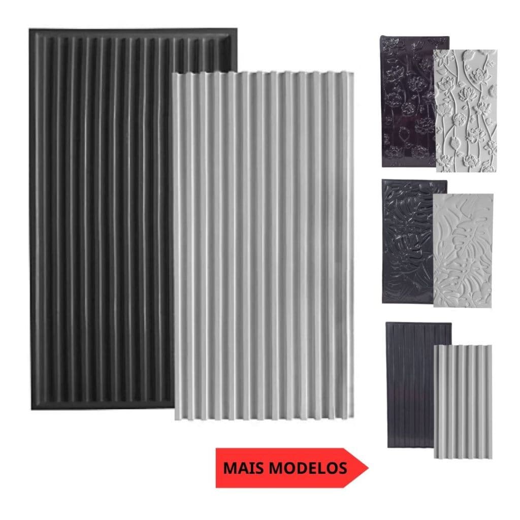 Forma Para Placa de Gesso 3d 1 Metro Revestimento Ripada Ripado