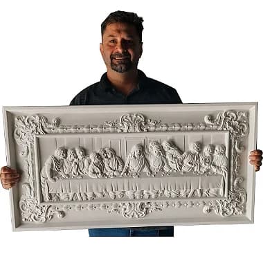 Forma Para Quadro Santa Ceia Decoração Parede Religiosa
