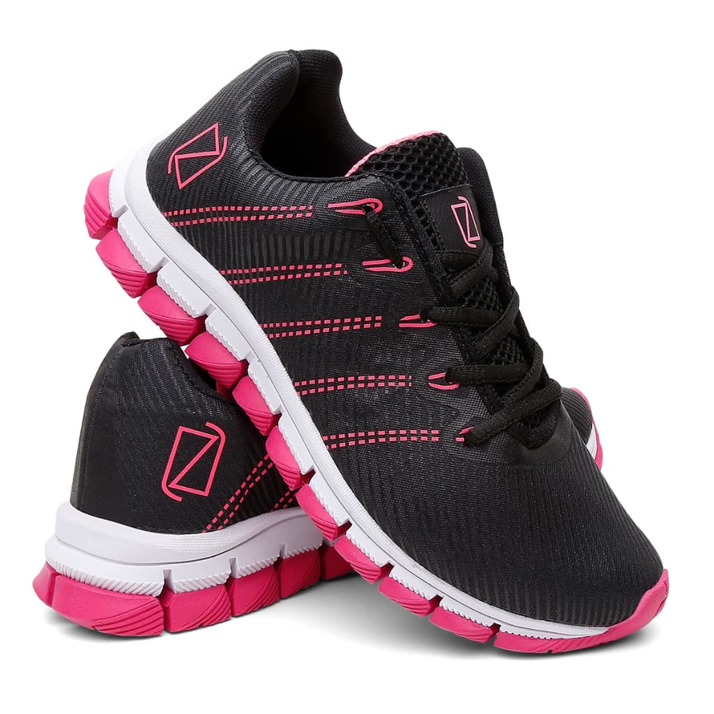 Tenis Feminino Com Cadarço Antiderrapante Leve Caminhada Academia