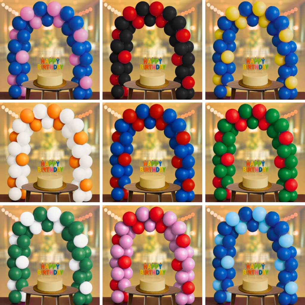 Kit Arco de Bexiga N7 + Fita 5m Para Montagem Decoração Festa Várias Cores
