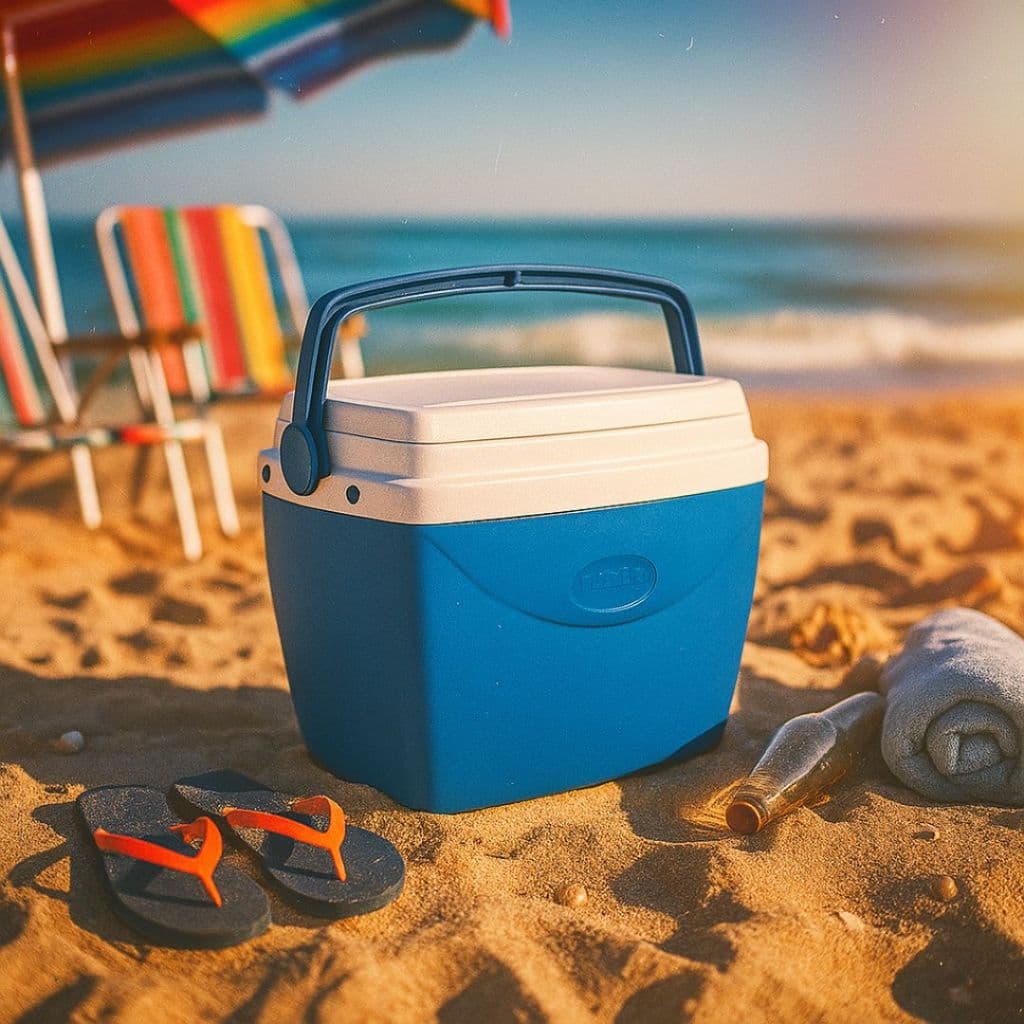 Caixa Térmica Cooler Mor 6L Com Alça Articulada Comporta 8 Latas de 350ml Ideal Para Praia Camping ou Viagens