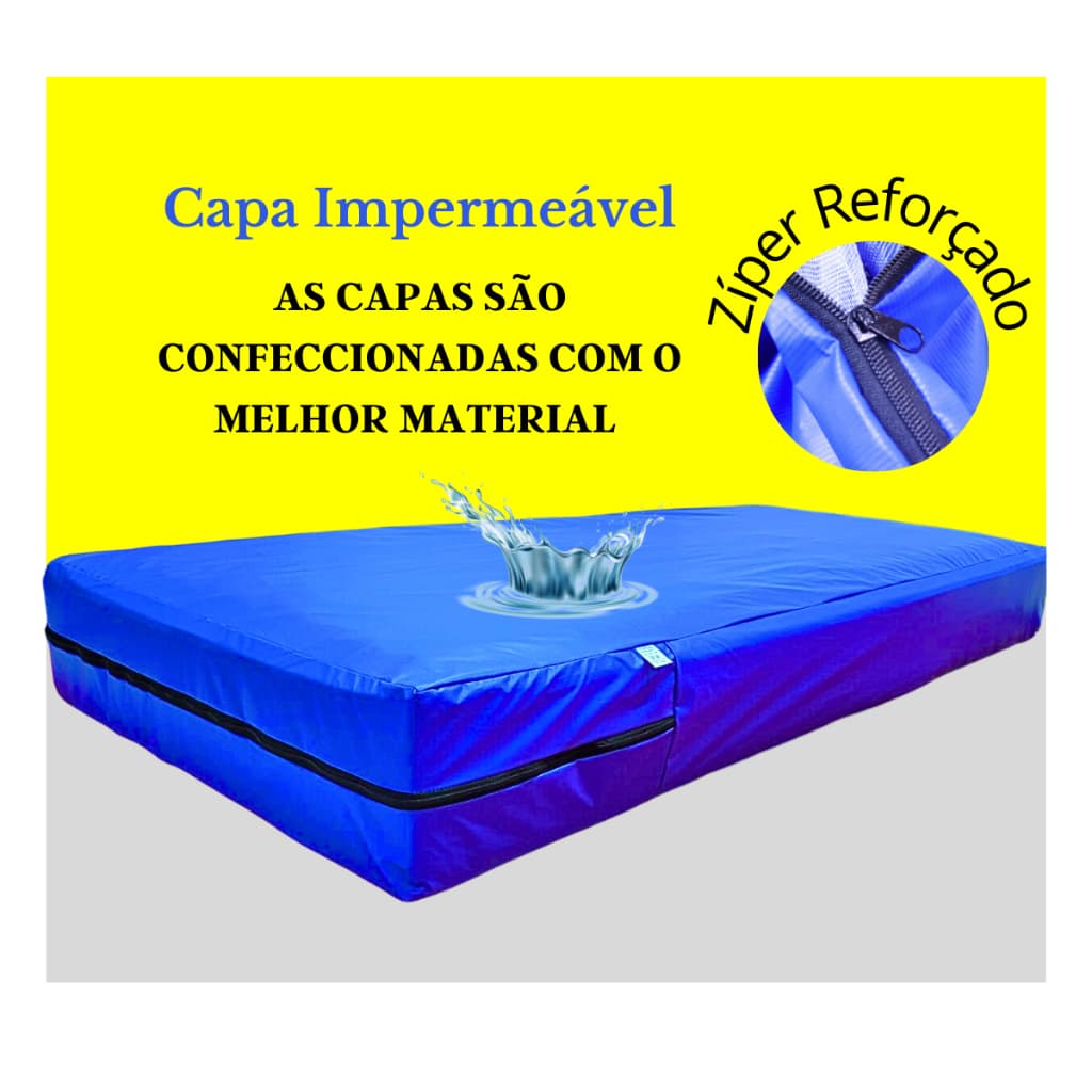 Capa Protetora Para Colchão Casal Capa Impermeável Hospitalar Com Zíper Antialérgico Antiácaro napa