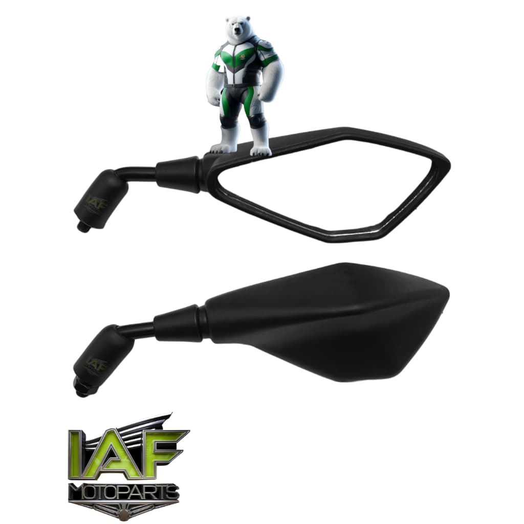 Par de Retrovisor Fixo Rosca Honda Modelo Kawasaki Z400 Haste Curta