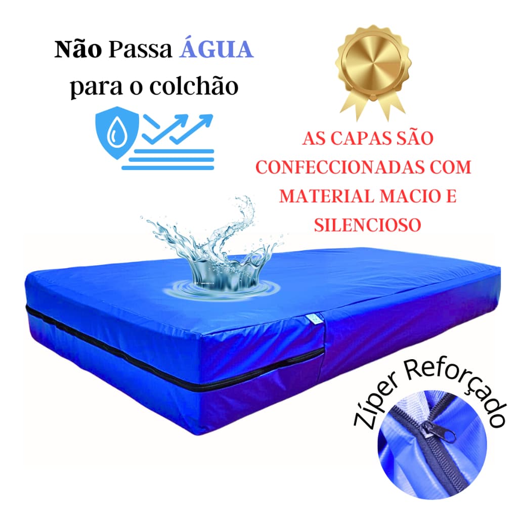 Capa Impermeável Hospitalar Protetor De Colchão solteiro Napa Premium Não Faz Barulho