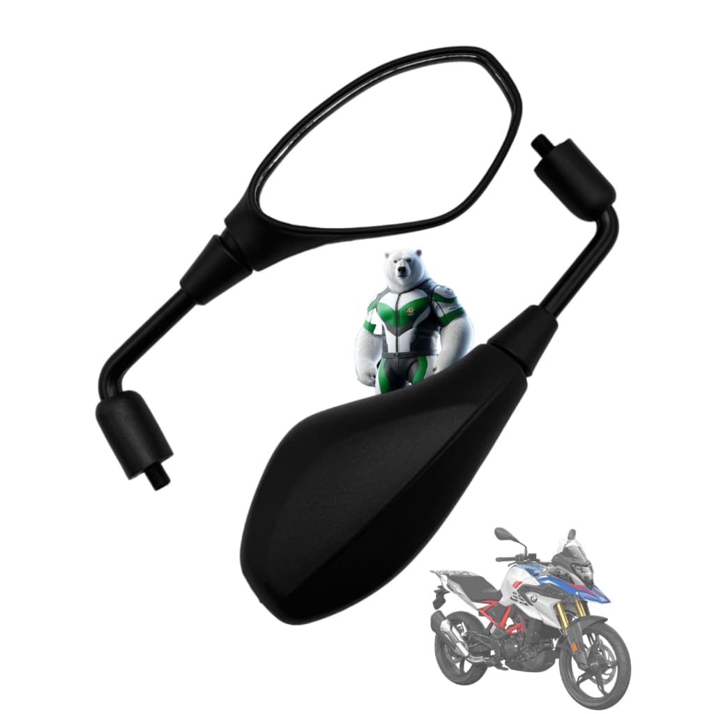 PAR RETROVISOR BMW GS 650 F800 HASTE LONGA REBAIXADO 90° GRAUS ROSCA YAMAHA