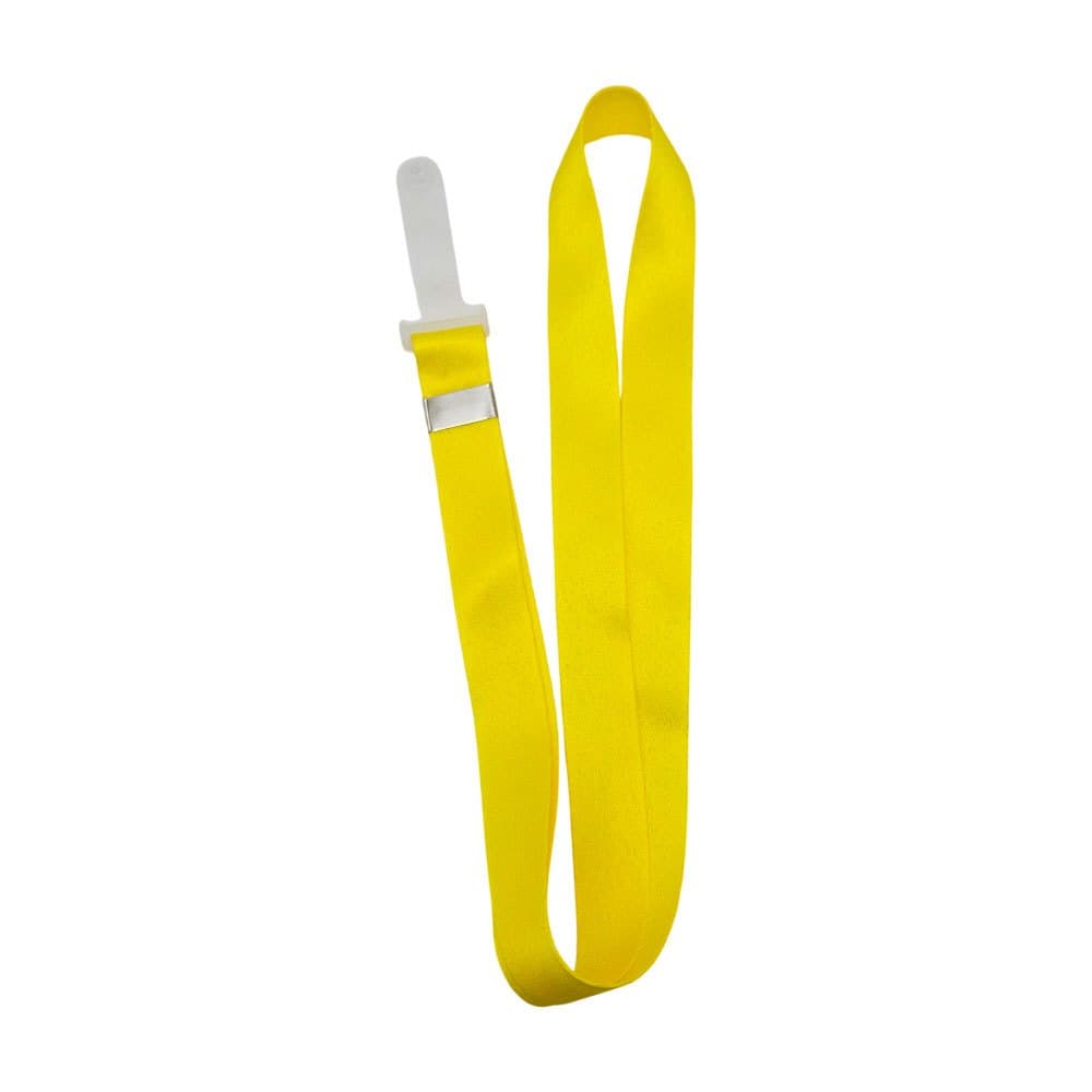 20 Cordões para Crachá Acabamento em Alça Leitosa - 20mm - Amarelo