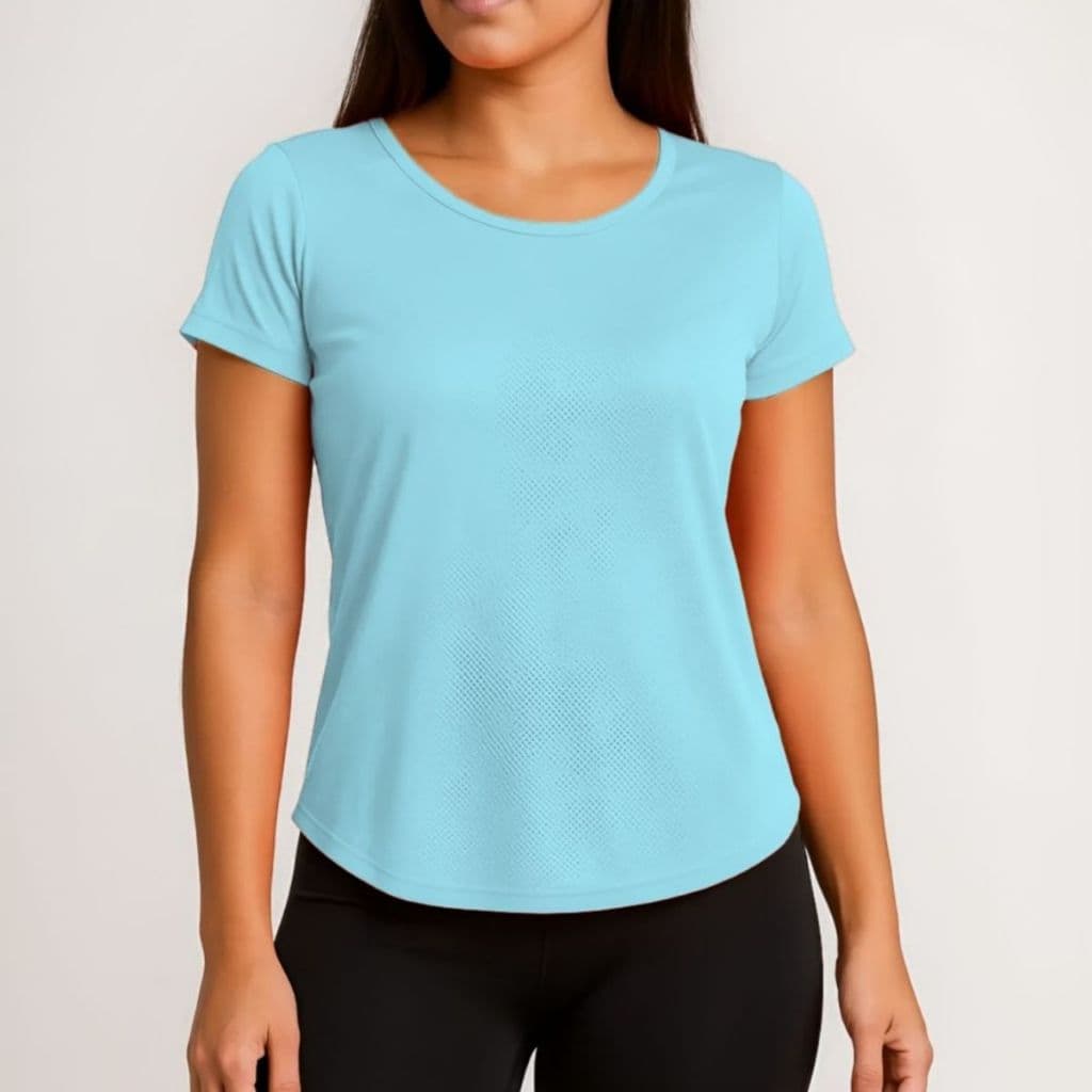 Blusa Feminina Elegante Poliamida Manga Casual Academia Confortável Treinos Fitness Simples