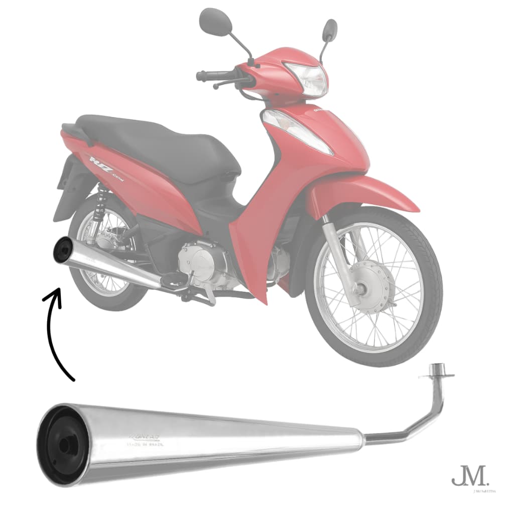 Escapamento Estralador Lata Latinha Biz 125 2011 2012 2013 2014 2015 2016 2017 2018 Mod Esportivo