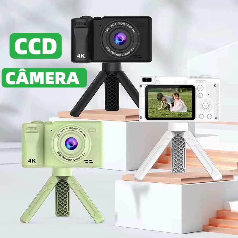 Câmera Digital Hd CCD Maquina Fotografica Divertida Jogos câmera de vídeo de viagem retro 4K com zoom de 8x CMR-1157
