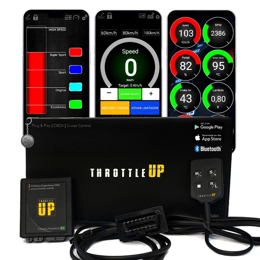 Chip Pedal Shift Piloto Automatico Controle Via App Onmotus Throttle Up Resposta Rápida