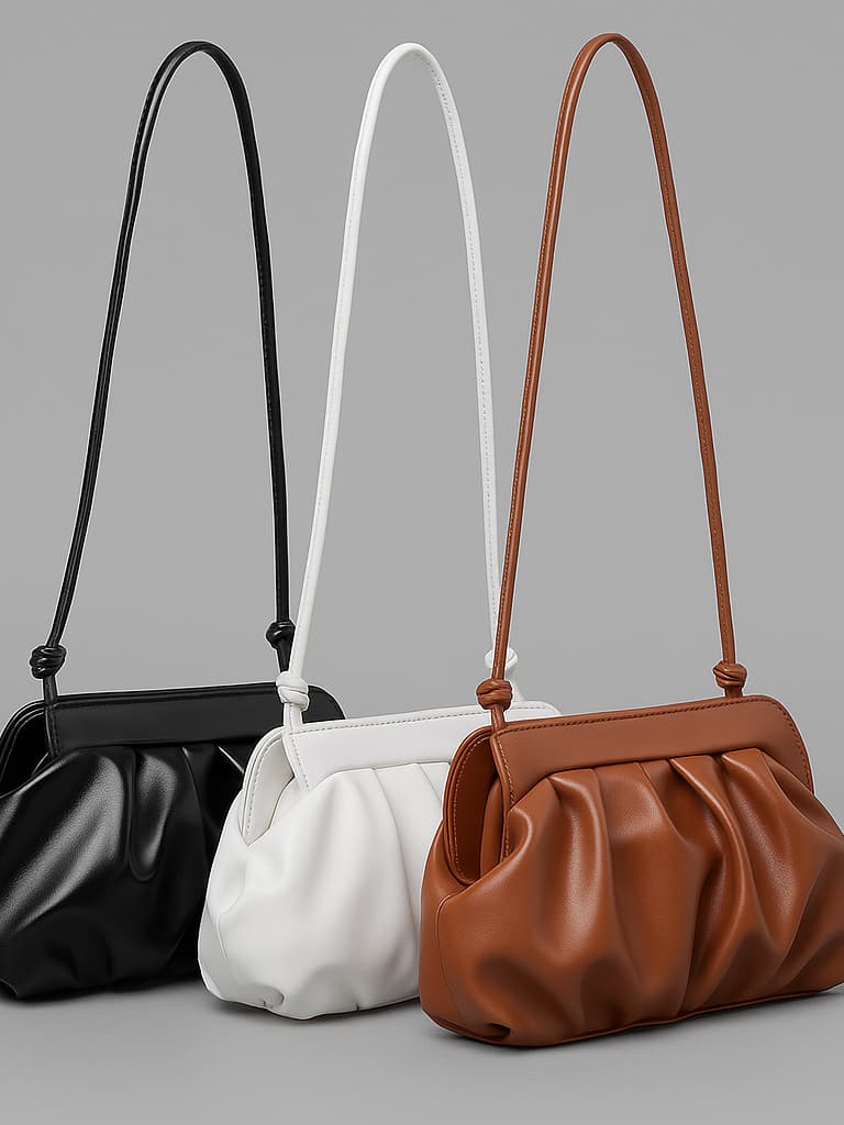Kit 3 Bolsa Feminina Pequena Transversal Nuvem De Festa Balada Casamento