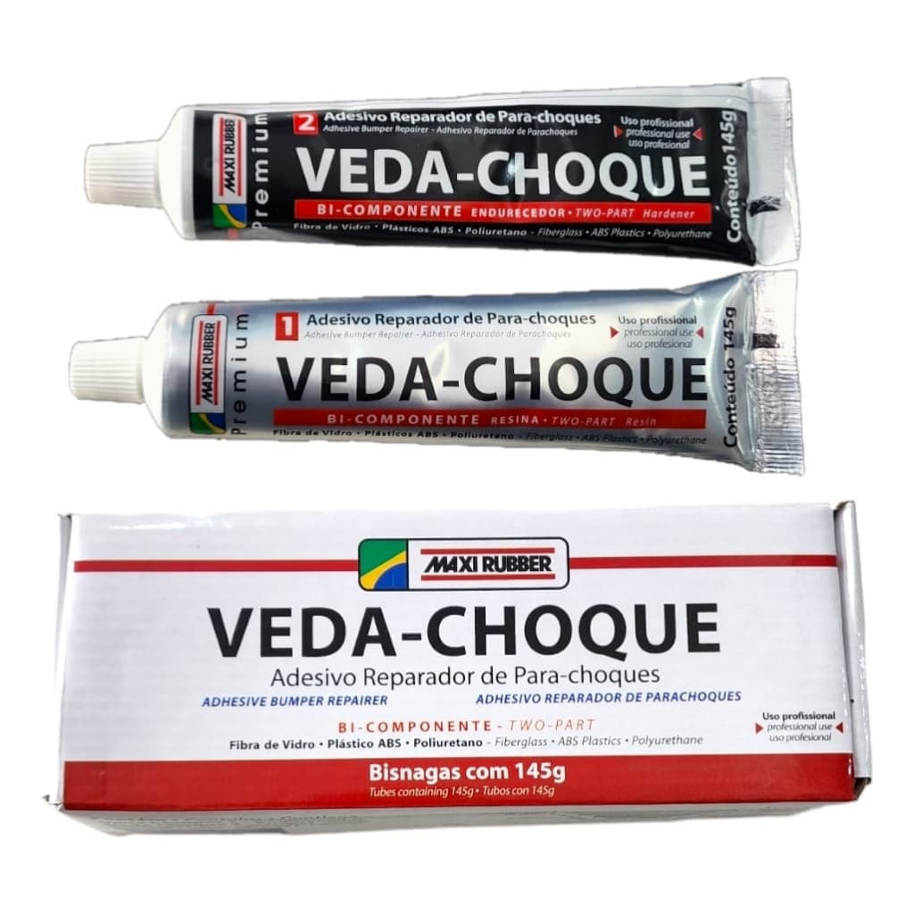 Veda Choque 290gr Cola Para Plásticos Maxi Rubber Oferta Uso Profissional