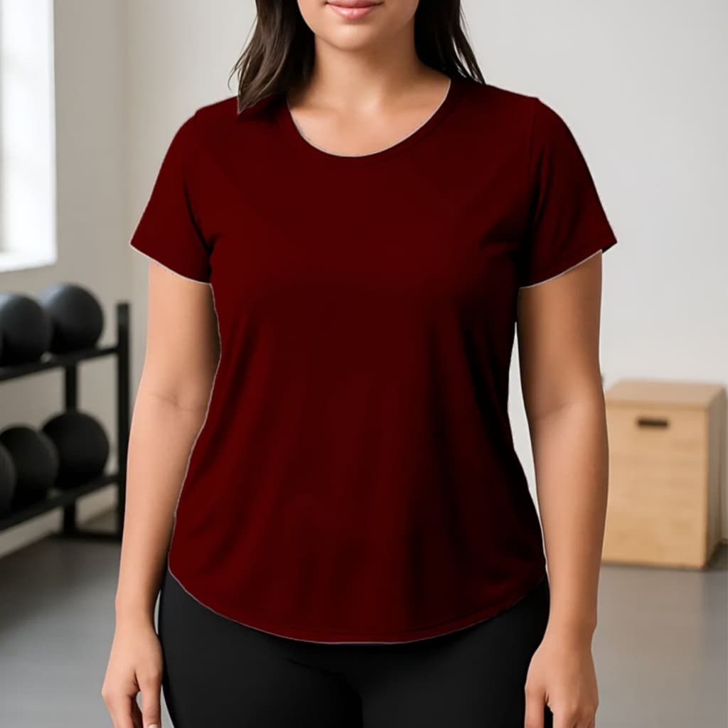 Blusa Poliamida Feminina Treinos Academia Confortável Simples Furadinha Fitness Conforto