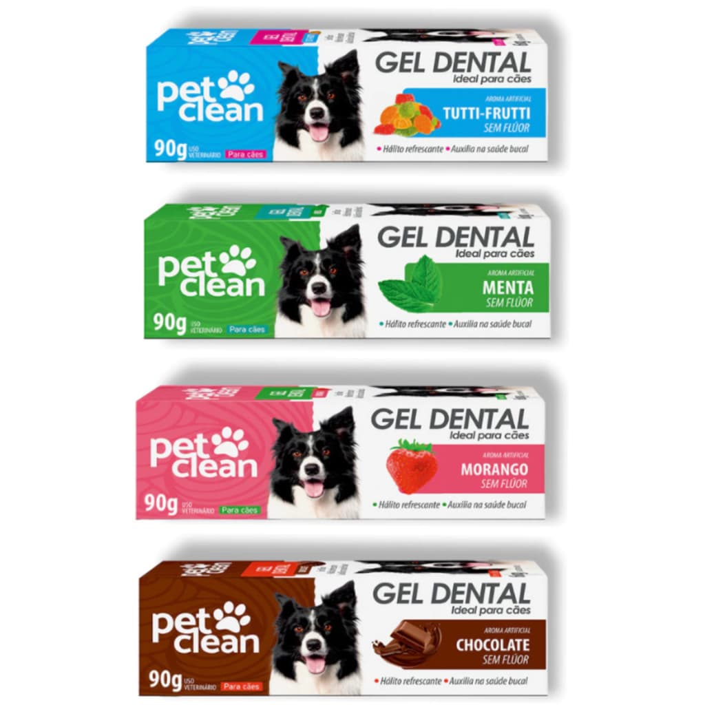 Gel Dental Pasta de Dente para Cachorro e Gato (Contra Tártaro e Mau Hálito) Pet Clean - 90 g