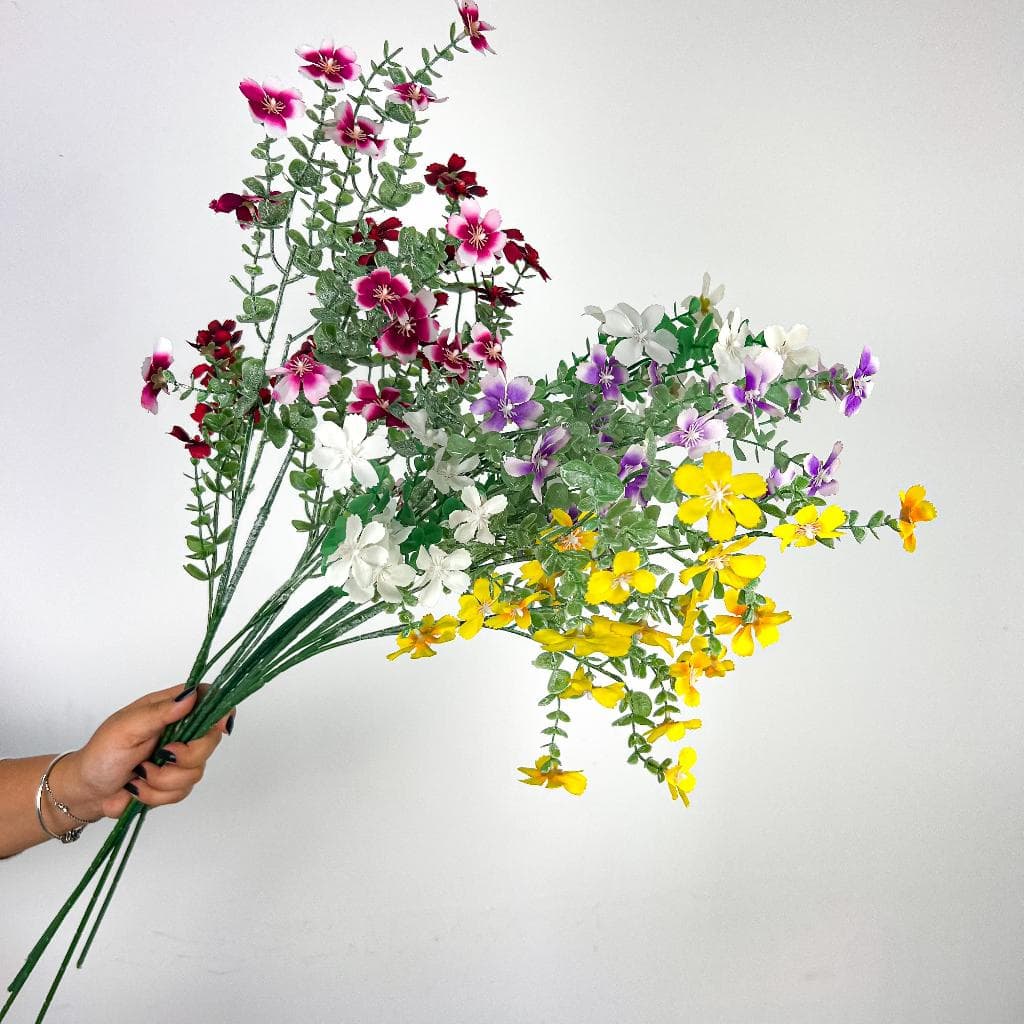 Haste de Flores Artificial Decorativa Flores e Plantas-C-1