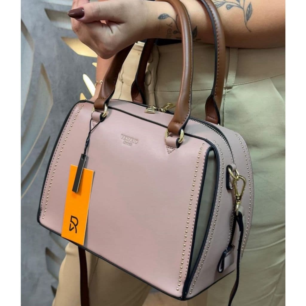 Bolsa Feminina Veryrio Baú Alça de Ombro e Transversal Dia a Dia Trabalho Casual Reforçada