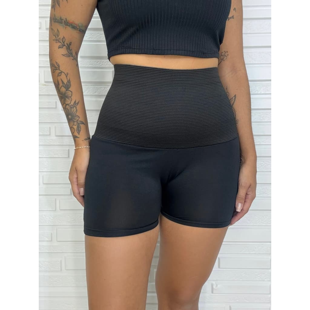 Short Cinta Modeladora Pós Parto Maternidade Compressão Reduz Medida