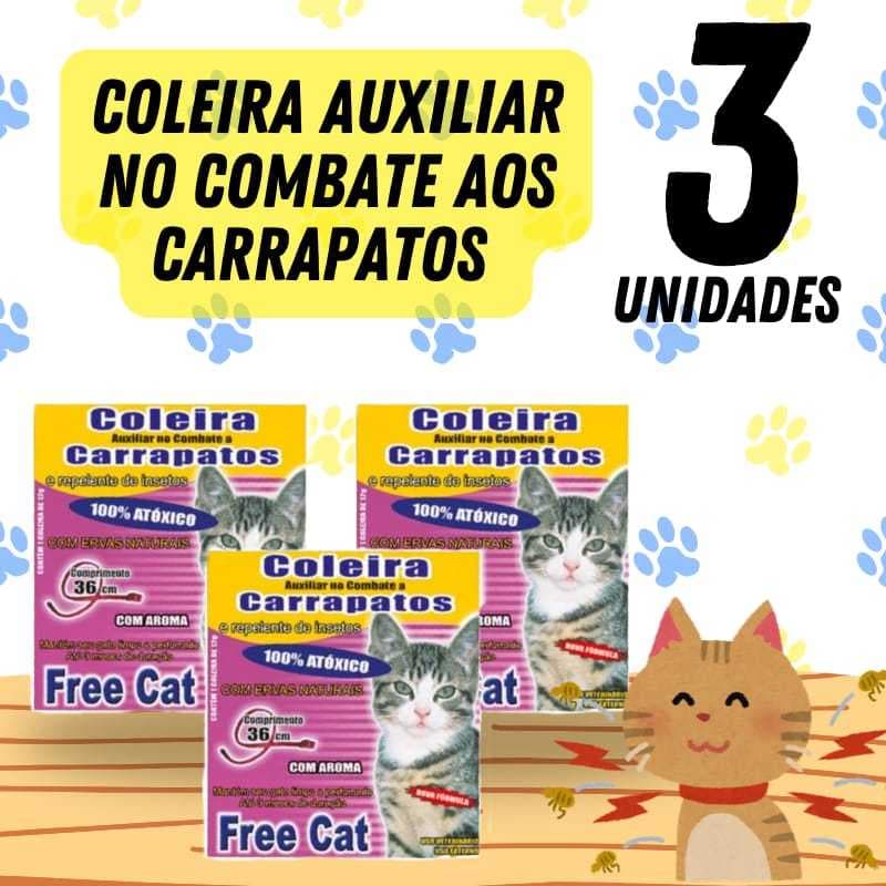 3UN Coleira Gato Anti Carrapato Cachorro Anti Pulgas Para Seu Pet