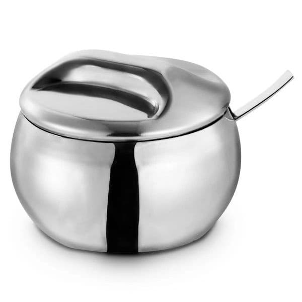 Açucareiro Inox com Tampa e Colher 300g Mimo REF 6737