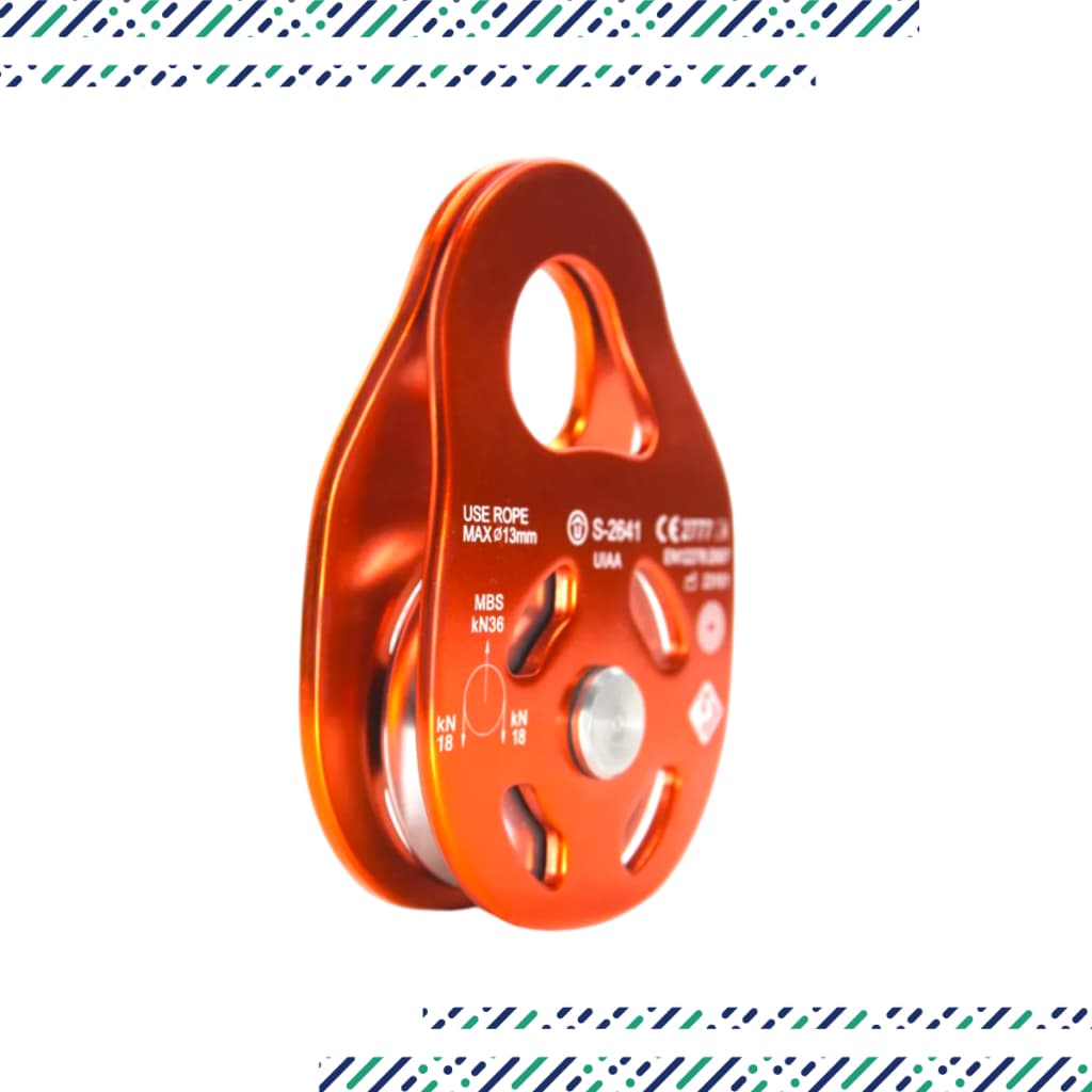 Polia Simples Oscilante Em Alumínio USClimb 36KN Cor Laranja