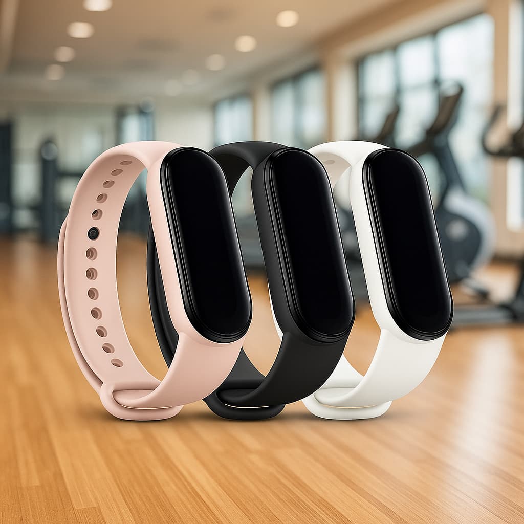 Kit Com 3 pulseiras compatível com Mi Band 3 | 4 | 5 | 6 | 7 | 8 | 9 - [NUDE | PRETO | BRANCO]