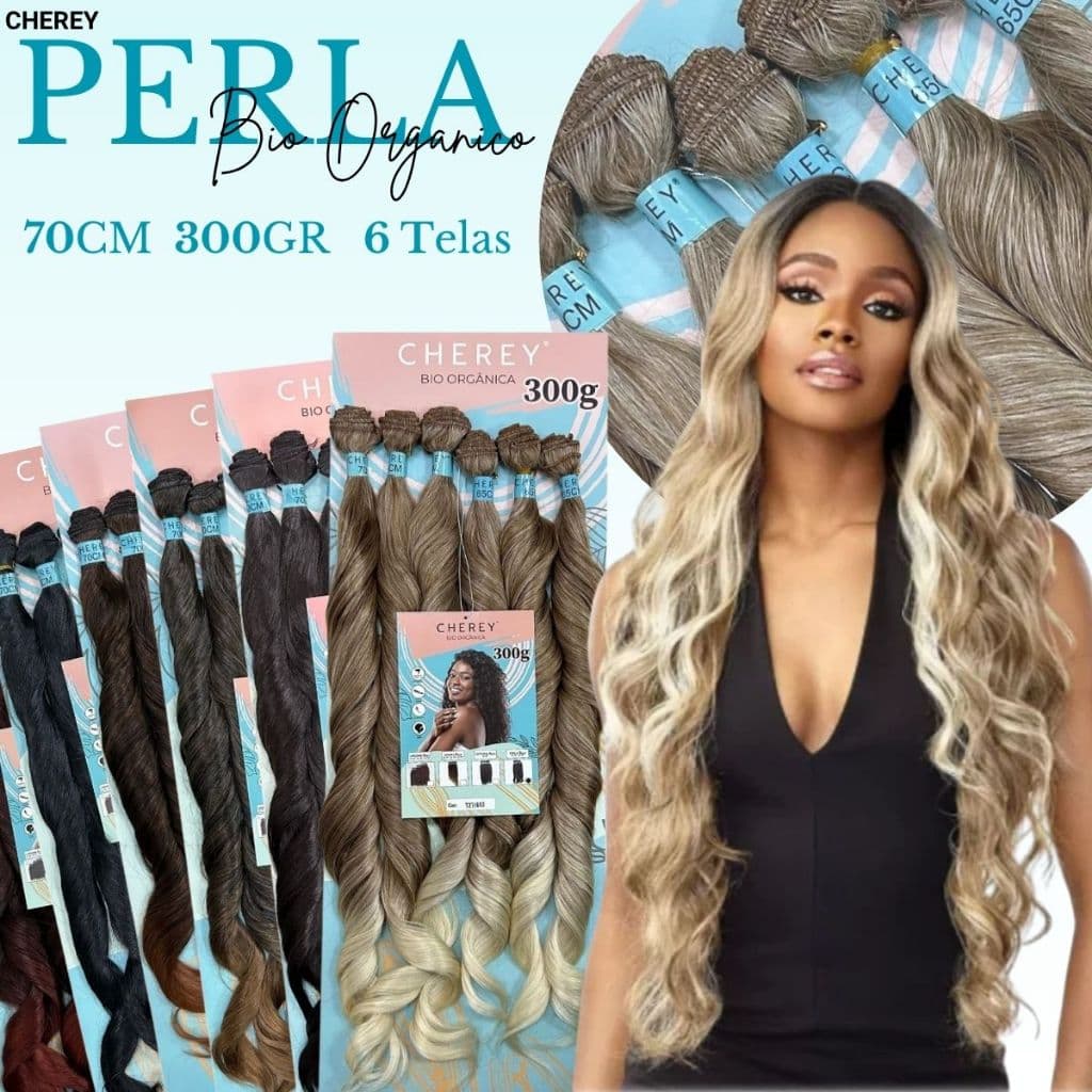 Cabelo Liso Ondulado Bio Orgânico Perla 6x Perla 300g Para Entrelace