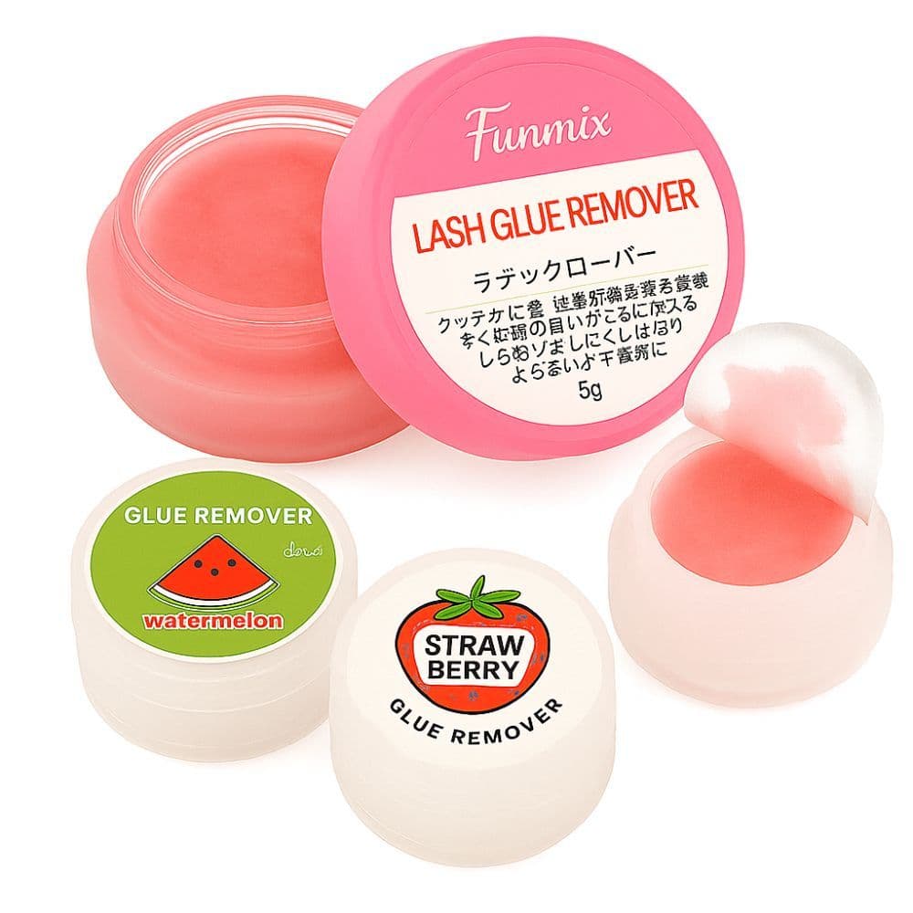 Removedor de Cola de Cílios Funmix 5g Creme Rosa para Extensão de Cílios Profissional
