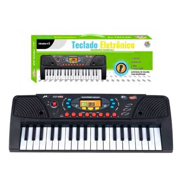 Teclado Eletrônico com microfone 37 Teclas