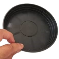 Kit 5 Pratos Pretos 17 cm Diâmetro de boca (borda) e 15 cm de fundo, Vasos, Pote, Decoração, Plantas