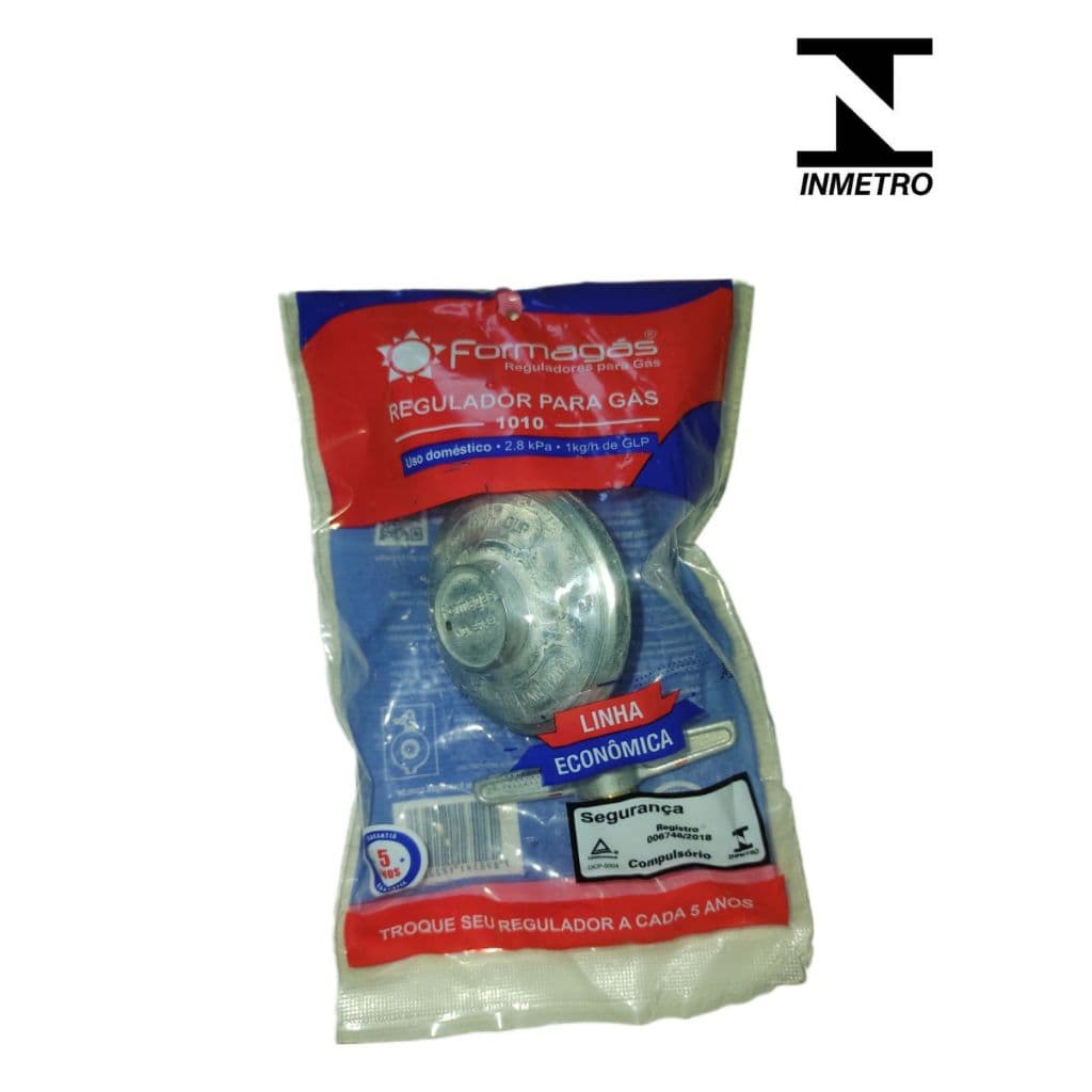 Regulador De Gás Formagás Saida 3/8 Sae 1kg/h 2,8 Kpa Glp uso doméstico