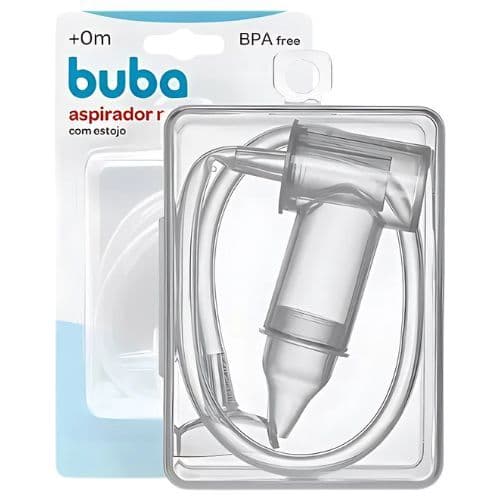 Aspirador Nasal Buba Com Estojo Sucção Com Ponta Original Congestão Gripe Bebe Criança Bebê 7551.