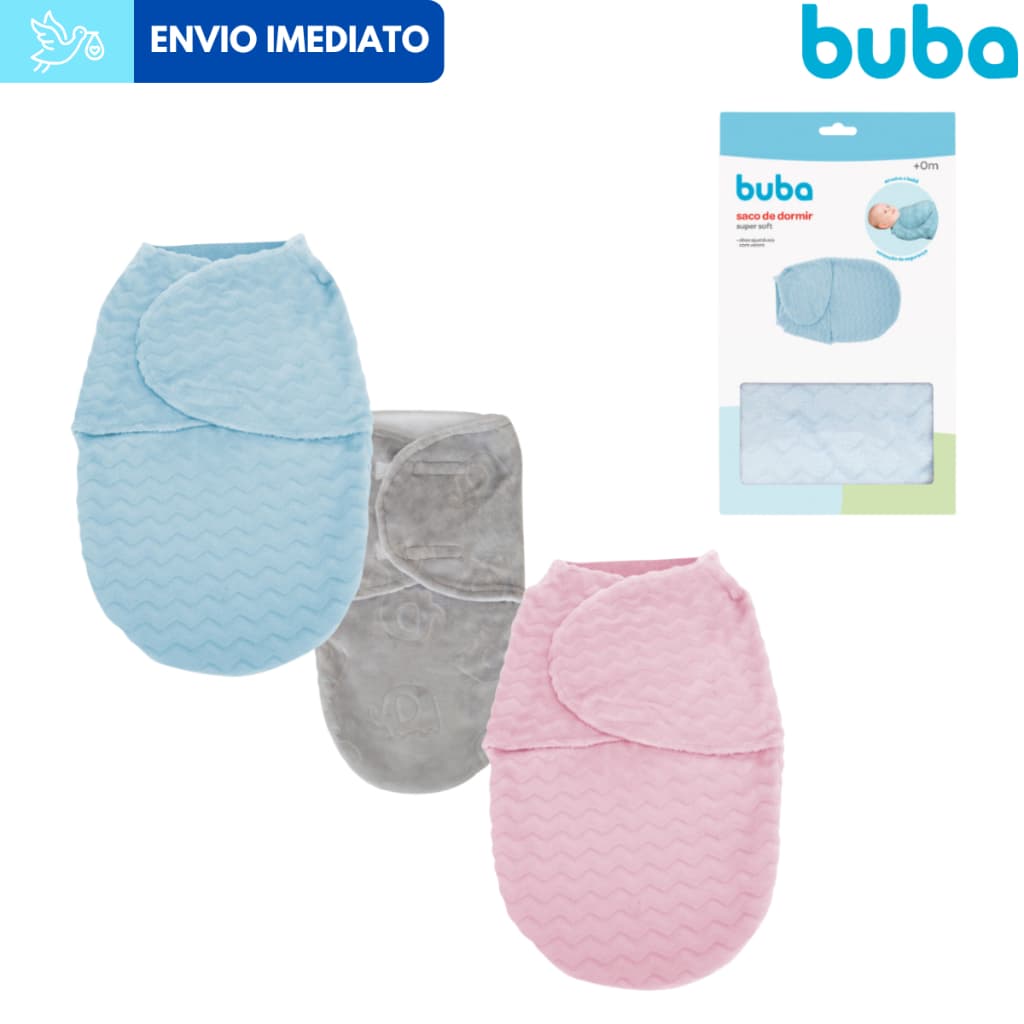 Cueiro Saco de Dormir Bebê Buba Soft Ajustável Cobertor Quentinho