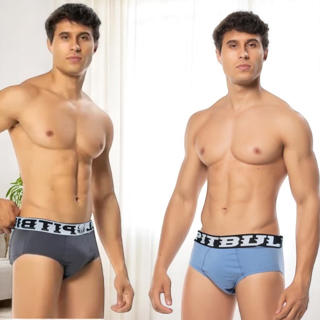 KIT C\2 Cueca Slip Básica Tradicional Lisa Cuecas Masculina Conforto e Sustentação Cós de Elástico.