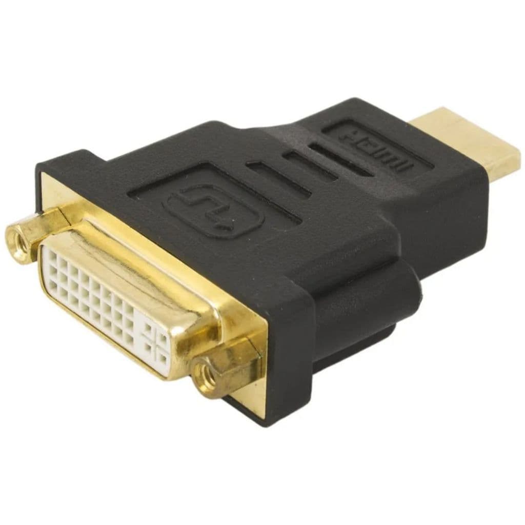 Adaptador Conector de Entrada HDMI para DVI-I, DVI-D 24+5 Dual Link - 1 Unidade.