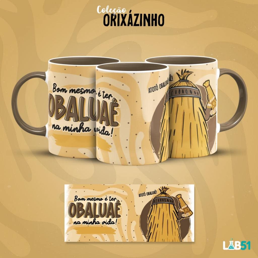 Caneca Obaluaê Omolu Xapanã Orixás Kids Pixar DSG 0004