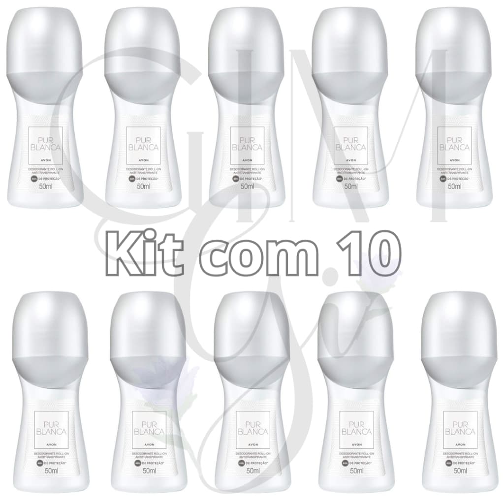 Kit com 10 Desodorantes Roll-on Pur Blanca-Avon Feminino