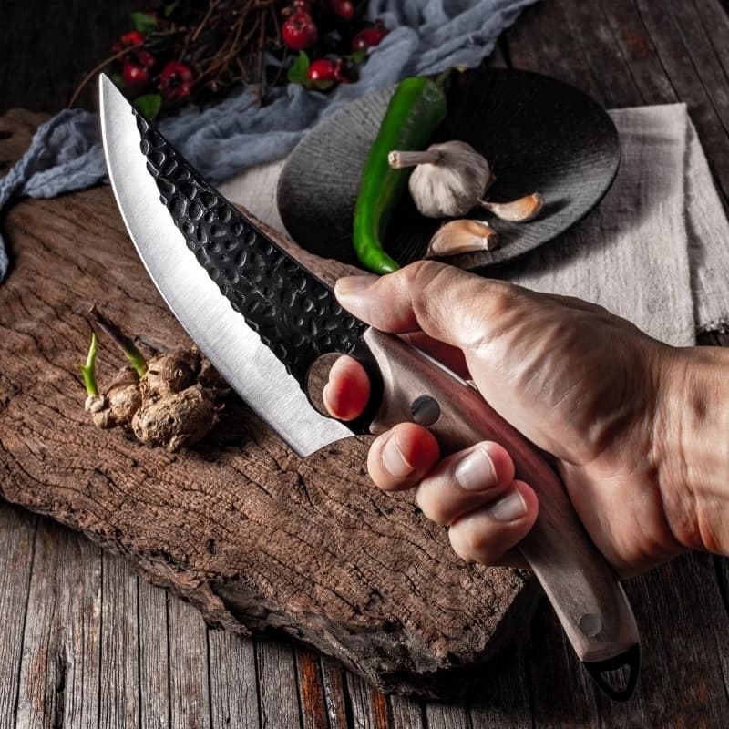 Faca Artesanal para Pescaria Damasco Cozinha Gourmet Profissional culinária Afiada Sofisticação