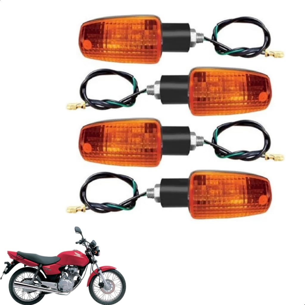 Jogo de Pisca Seta Modelo Titan 125 150 Para Honda Laranja Ou Fumê