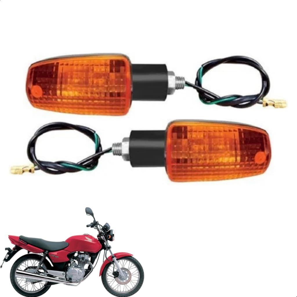 Par de Pisca Seta Modelo Titan 125 150 Laranja Para Honda 2 Unidades