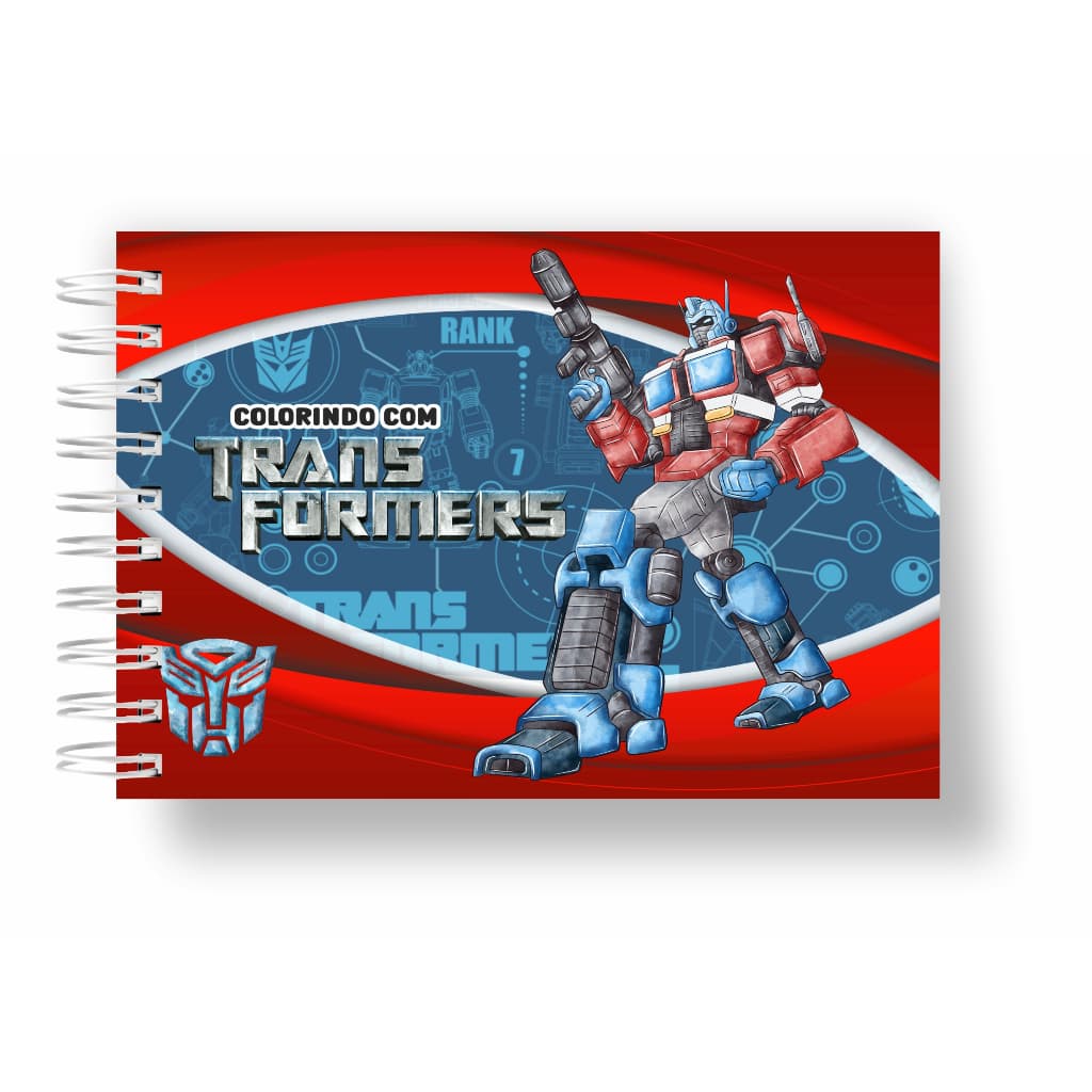 Livro de Colorir Transformers Capa Dura 50 Imagens