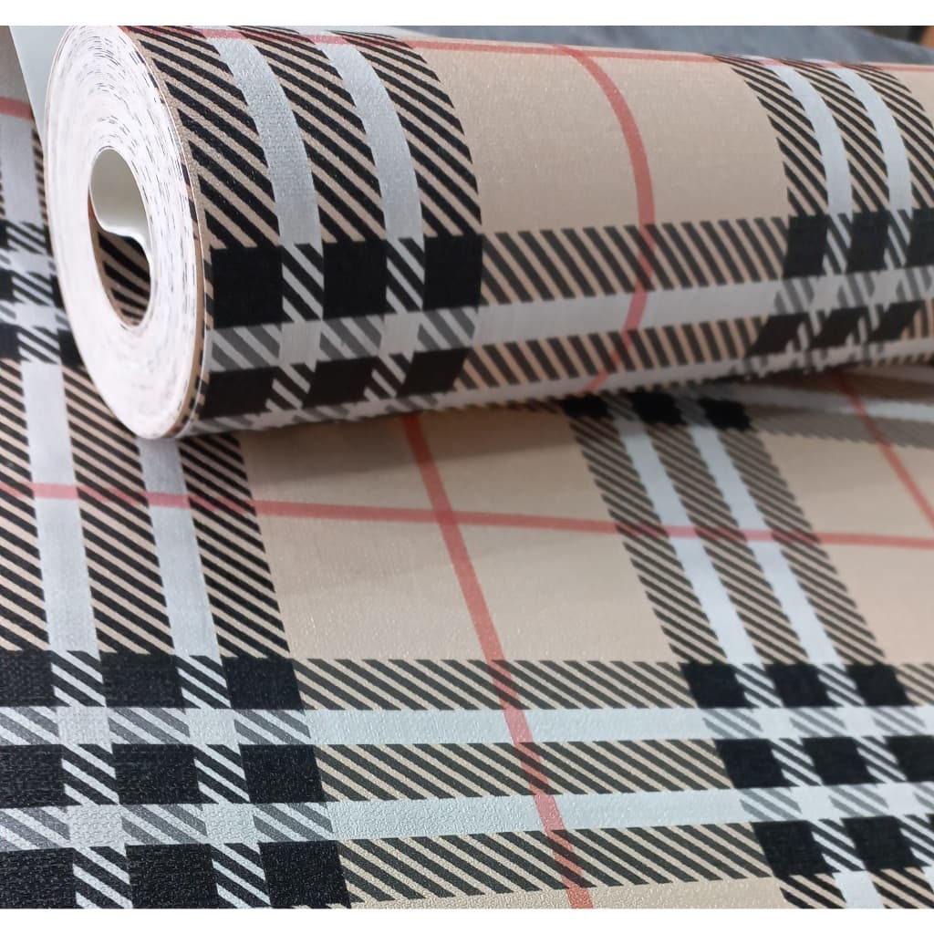 Papel de Parede Vinílico Importado Lavável Xadrez - Rolo 53 cm x 10 mt - cola de brinde cod:SN605901