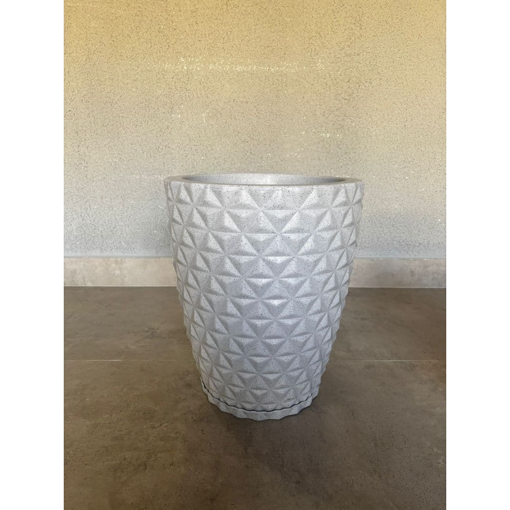 Vaso polietileno para plantas redondo diamante G com prato diamantado ENVIO IMEDIATO
