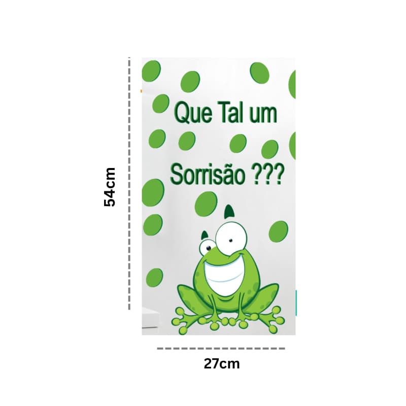 Adesivo Decorativo Sapo "Que Tal um Sorrisão?"