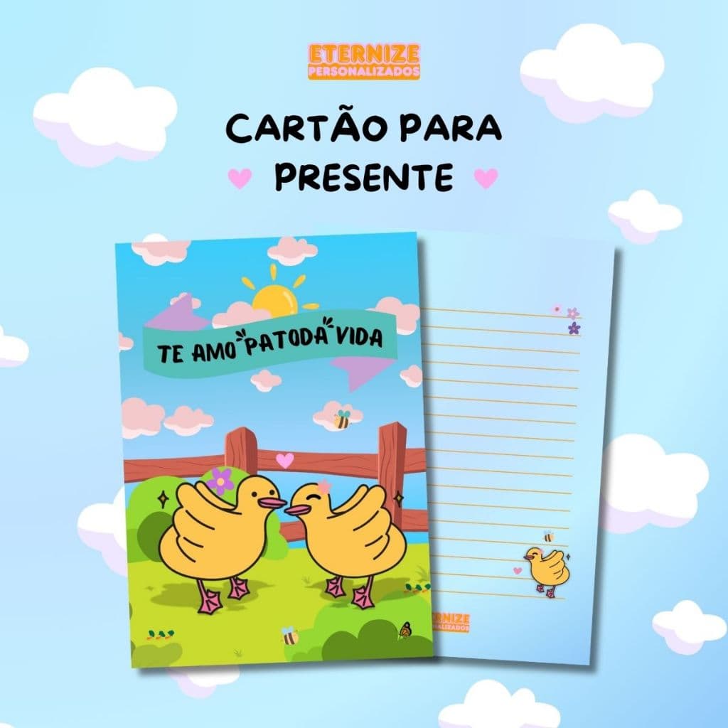 Cartão PatodaVida Cartão de Presente 10x15 Couche 300g