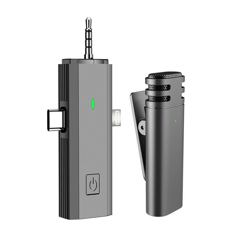 S17 3 Em 1 Microfone Sem Fio Lavalier Inteligente Redutor De Ruído Para Iphone Android SLR Altifalante De Câmera