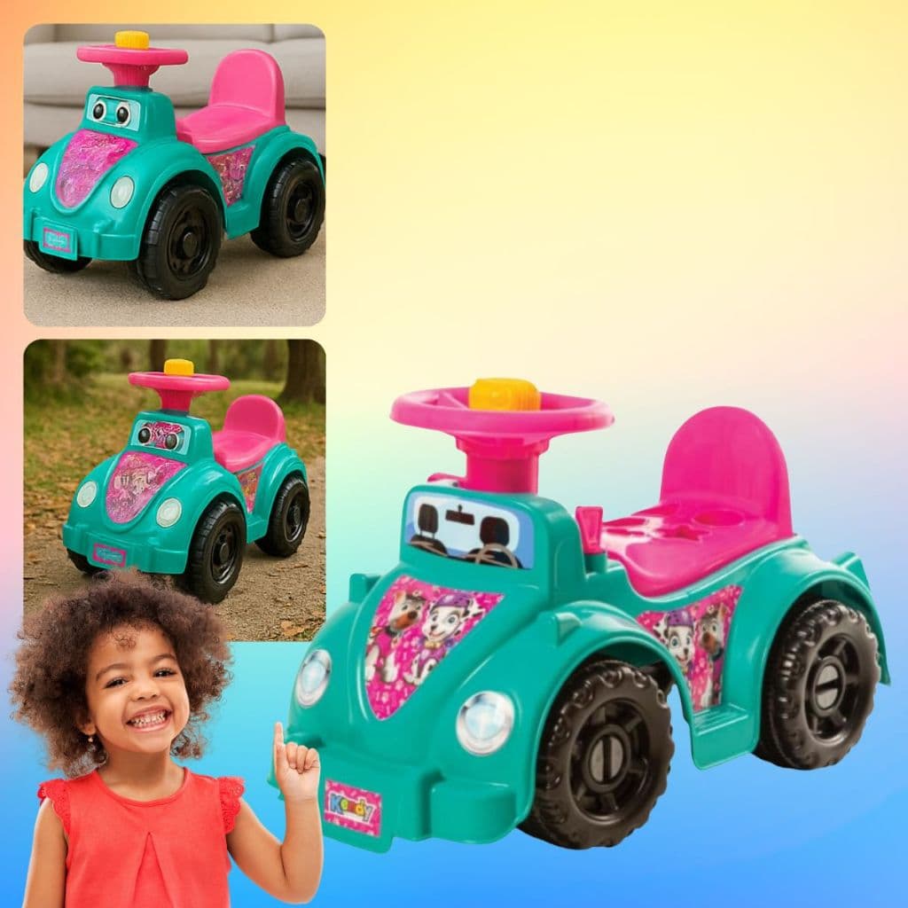 Quadriciclo Infantil Carrinho Andador Ketokinha Buzina Chave Giratoria Banco 6 Peças de Encaixe