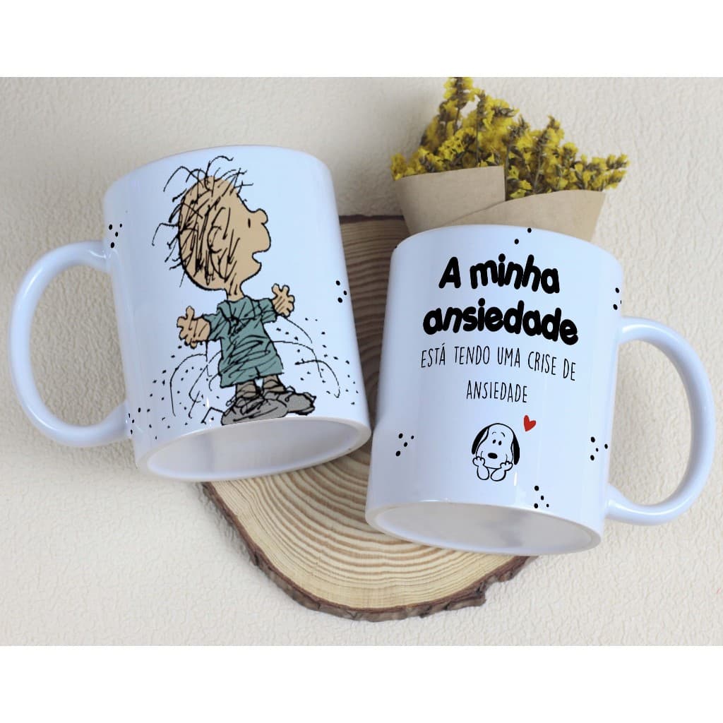 Caneca xícara estampa Snoopy Irônico presente