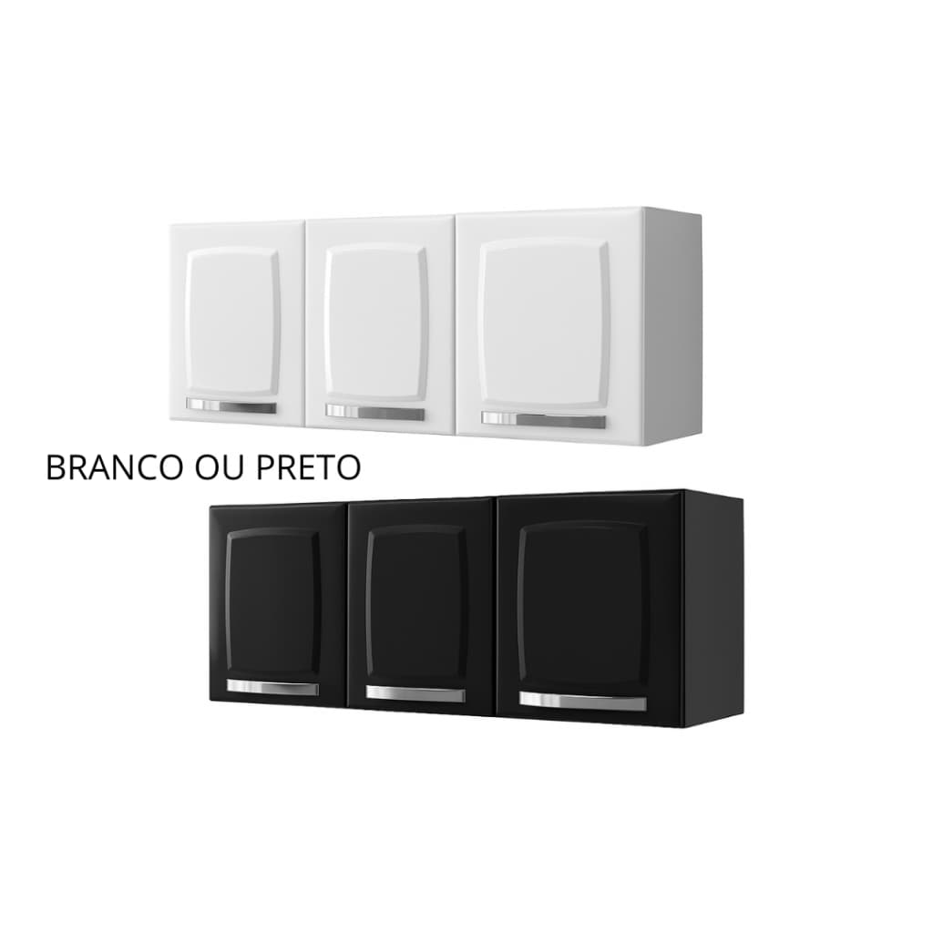 Armário Aéreo Itatiaia Branco Neve Compacto 3 Portas